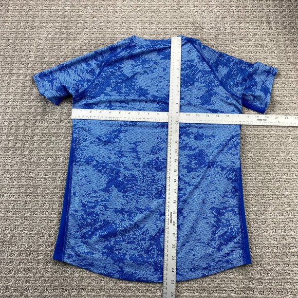 Nike Pro DRI-FIT Shirt Boys Size Large L Blue Standard Fit Center Swoosh Logo - Picture 5 of 7
